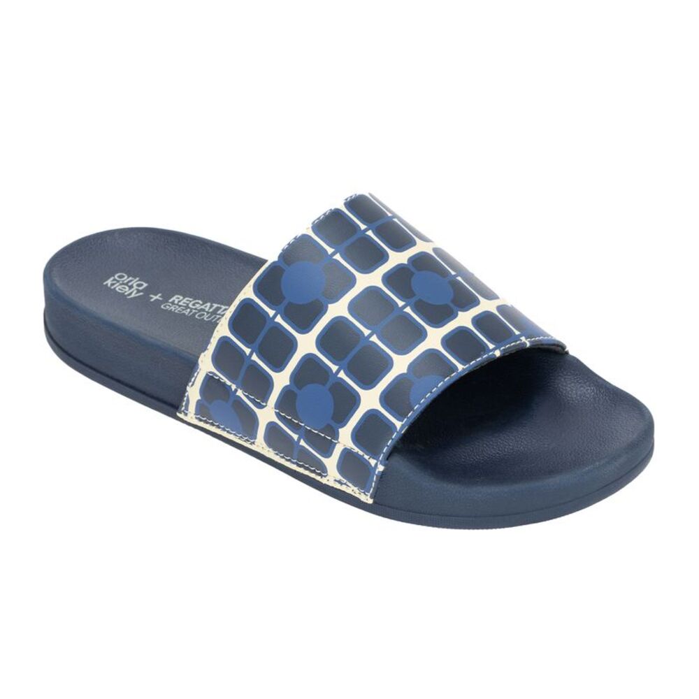 Regatta Womens/Ladies Orla Kiely Giant Poppy Sliders / Navy